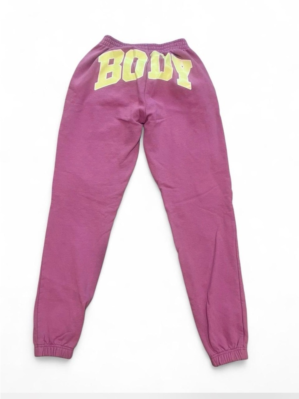 Body by Raven Magenta Track Joggers with Yellow 'BODY' Logo
